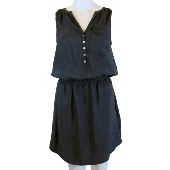 EXPRESS Charcoal Button Up Sleeveless Dress Size S - Picture 1 of 3